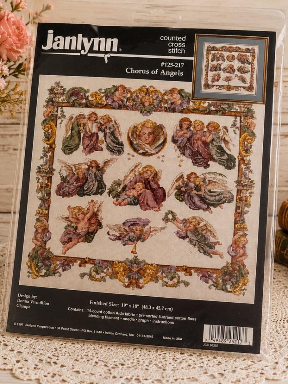 Vintage 1997 Janlynn Chorus of Angels Counted Cross Stitch Kit #125-217